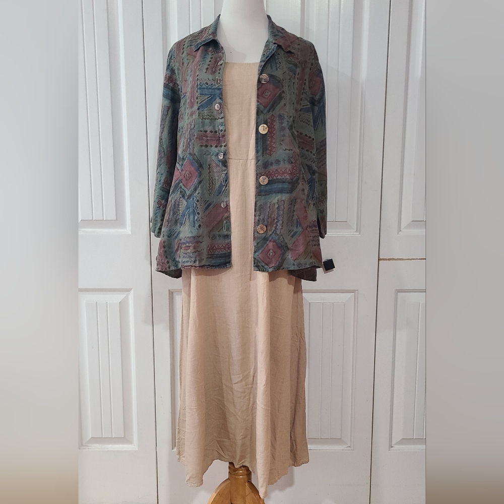 Bohemian Multicolor Azteca Patterned Women's Butt… - image 2